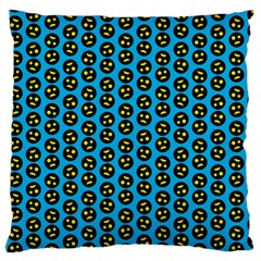 0059 Comic Head Bothered Smiley Pattern Large Flano Cushion Case (Two Sides) from ZippyPress Front