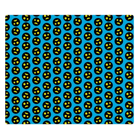 0059 Comic Head Bothered Smiley Pattern Double Sided Flano Blanket (Small)  from ZippyPress 50 x40  Blanket Front