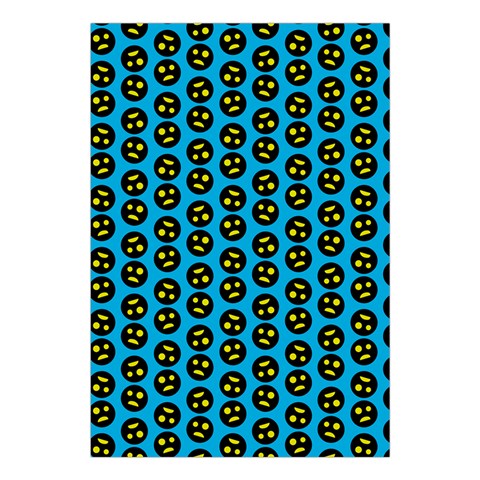 0059 Comic Head Bothered Smiley Pattern Large Tapestry from ZippyPress Front
