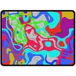 Colorful distorted shapes on a grey background                                                    Fleece Blanket