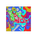 Colorful distorted shapes on a grey background                                                     Satin Bandana Scarf