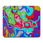 Colorful distorted shapes on a grey background                                                     Large Mousepad