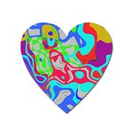Colorful distorted shapes on a grey background                                                     Magnet (Heart)