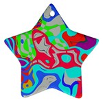 Colorful distorted shapes on a grey background                                                     Ornament (Star)