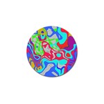 Colorful distorted shapes on a grey background                                                     Golf Ball Marker
