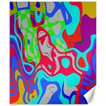 Colorful distorted shapes on a grey background                                                     Canvas 8  x 10 