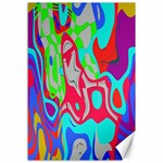 Colorful distorted shapes on a grey background                                                     Canvas 12  x 18 