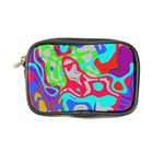 Colorful distorted shapes on a grey background                                                     Coin Purse