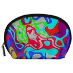 Colorful distorted shapes on a grey background                                                     Accessory Pouch