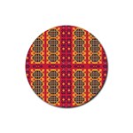 Shapes in retro colors2                                                           Rubber Round Coaster (4 pack)