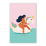 unicorn swimming Poster 16  x 24 