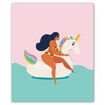 unicorn swimming Poster 20  x 24 