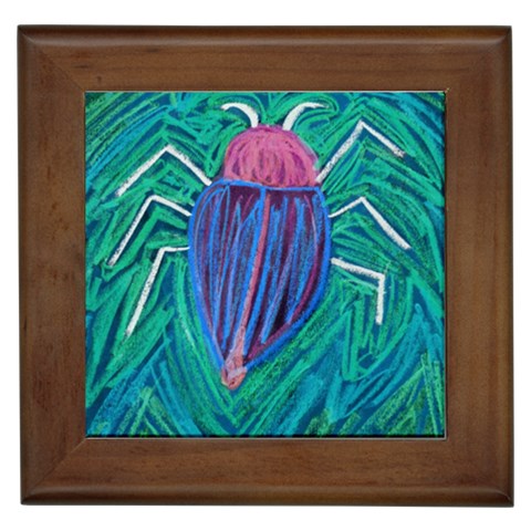 Big Green Bug  Framed Tile from ZippyPress Front