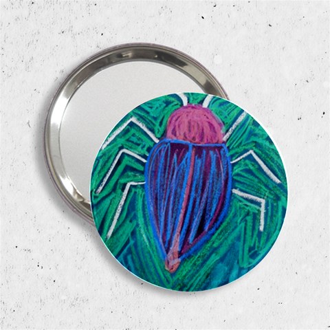 Big Green Bug  2.25  Handbag Mirror from ZippyPress Front
