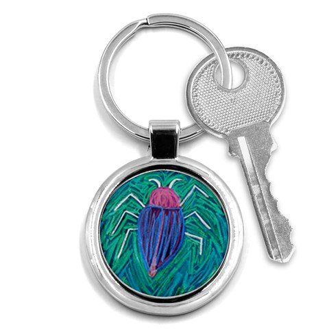 Big Green Bug  Key Chain (Round) from ZippyPress Front