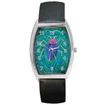 Big Green Bug  Barrel Style Metal Watch