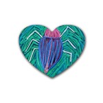 Big Green Bug  Heart Coaster (4 pack)