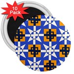 Shapes on a blue background                                                           3  Magnet (10 pack)