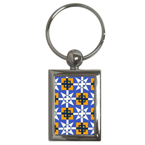 Shapes on a blue background                                                           Key Chain (Rectangle) from ZippyPress Front