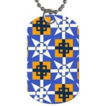 Shapes on a blue background                                                           Dog Tag (One Side)