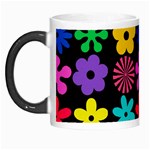 Colorful flowers on a black background pattern                                                            Morph Mug