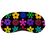 Colorful flowers on a black background pattern                                                            Sleeping Mask