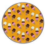 Ice cream on an orange background pattern                                                       Wireless Fast Charger