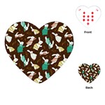 Easter rabbit pattern Playing Cards Single Design (Heart)