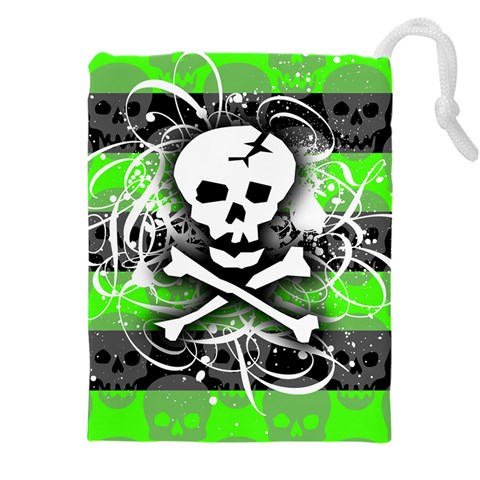 Deathrock Skull Drawstring Pouch (4XL) from ZippyPress Front