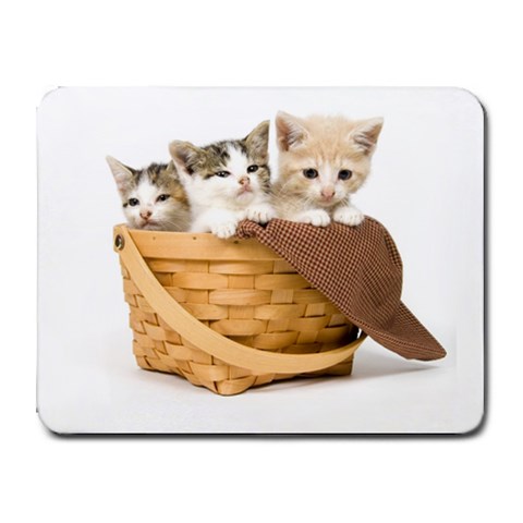 Kittens in a basket Small Mousepad from ZippyPress Front