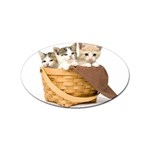 Kittens in a basket Sticker Oval (100 pack)