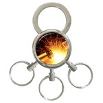 Wine Fire 3-Ring Key Chain