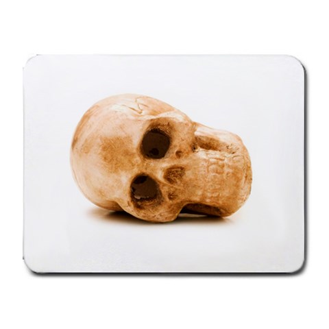 White Skull Small Mousepad from ZippyPress Front