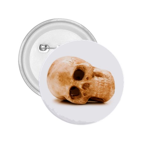 White Skull 2.25  Button from ZippyPress Front