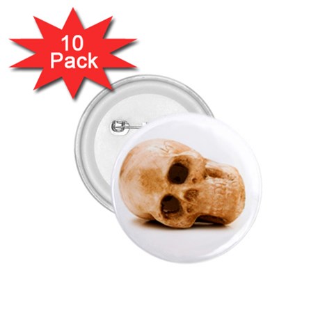 White Skull 1.75  Button (10 pack)  from ZippyPress Front