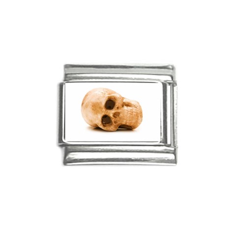 White Skull Italian Charm (9mm) from ZippyPress Front