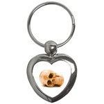 White Skull Key Chain (Heart)