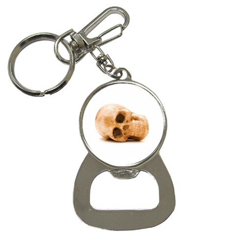 White Skull Bottle Opener Key Chain from ZippyPress Front
