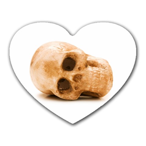 White Skull Mousepad (Heart) from ZippyPress Front