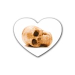 White Skull Rubber Coaster (Heart)