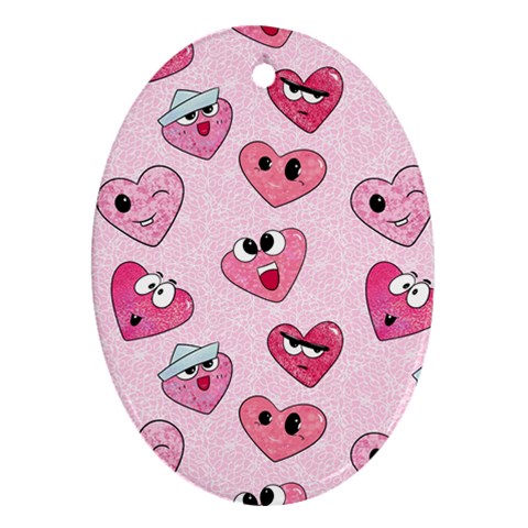 Emoji Heart Ornament (Oval) from ZippyPress Front