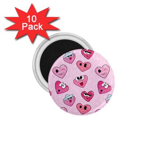 Emoji Heart 1.75  Magnets (10 pack)  from ZippyPress Front