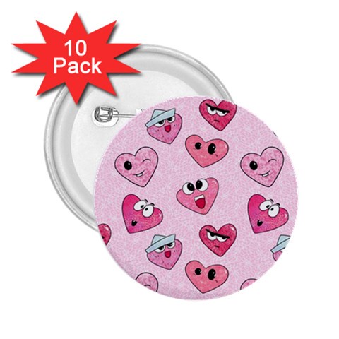 Emoji Heart 2.25  Buttons (10 pack)  from ZippyPress Front