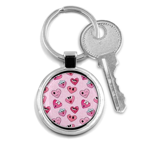 Emoji Heart Key Chain (Round) from ZippyPress Front
