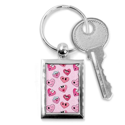 Emoji Heart Key Chain (Rectangle) from ZippyPress Front