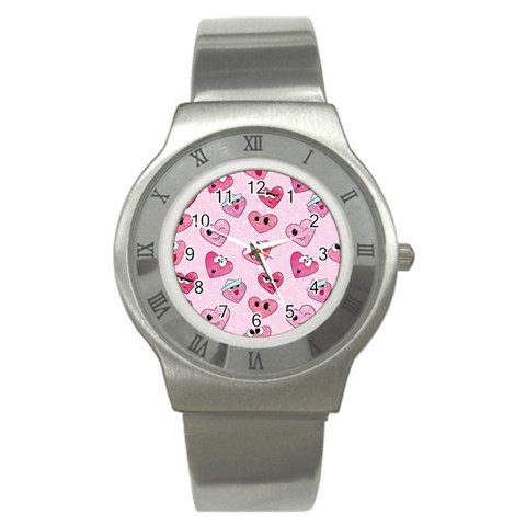 Emoji Heart Stainless Steel Watch from ZippyPress Front