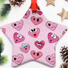 Emoji Heart Star Ornament (Two Sides) from ZippyPress Back