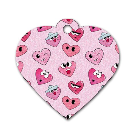 Emoji Heart Dog Tag Heart (One Side) from ZippyPress Front