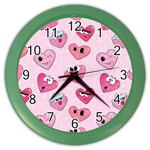 Emoji Heart Color Wall Clock from ZippyPress Front