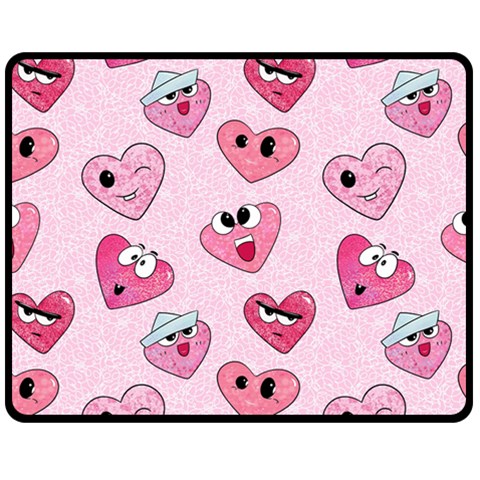 Emoji Heart Fleece Blanket (Medium)  from ZippyPress 60 x50  Blanket Front